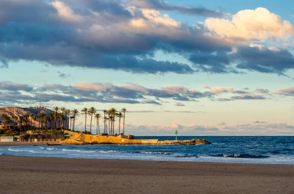 Widok Arenal Beach Javea Xabia Prowincja Alicante Wspólnota Walencka Hiszpania — Zdjęcie stockowe