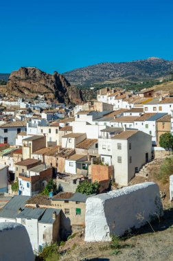 Güney İspanya, Endülüs 'teki Jaen ili Cambil köyünün hava görüntüsü