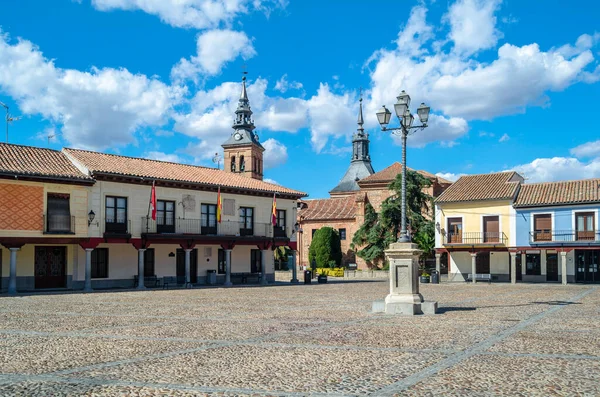 Головна Площа Plaza Segovia Місті Навалкарнеро Мадрид Іспанія Чудовий Середньовічний — стокове фото