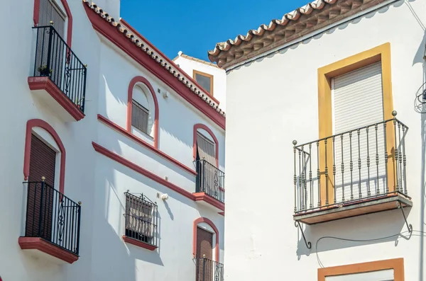 Narrow Streets Estepona Typical Andalusian Town White Houses Located Costa — Stock Photo, Image