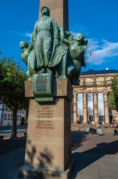 Strasbourg Francie Srpna 2013 Památník Věnovaný Generálu Leclercovi Štrasburku Francie — Stock fotografie