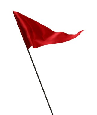 Kırmızı Golf bayrak sallayarak
