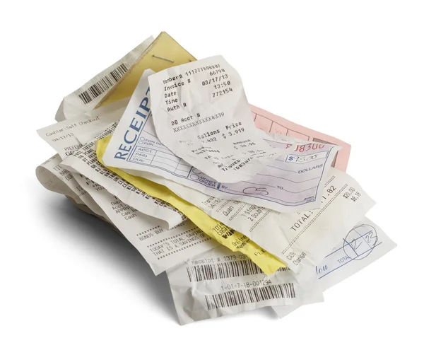 Stack of Receipts — Stock Photo, Image