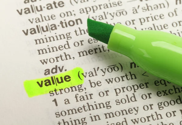 Value Definition — Stock Photo, Image