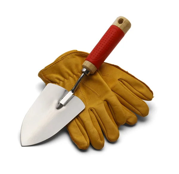 Рабочие перчатки и лопаты — стоковое фото