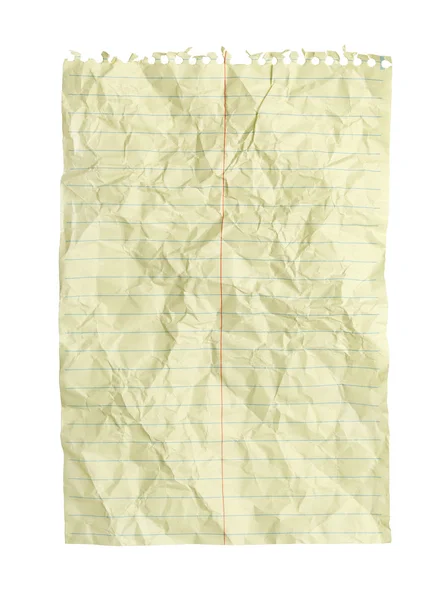 Wrinkled Line Paper — Stock Photo, Image