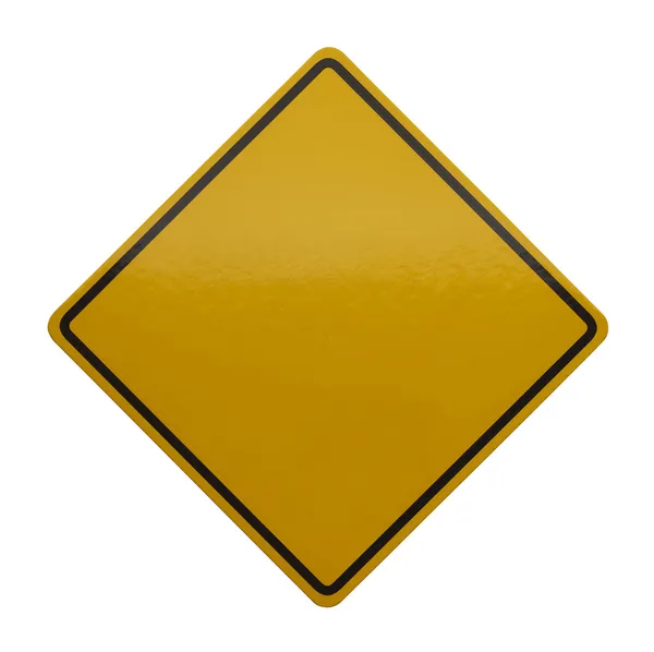Желтый предупреждающий знак — стоковое фото