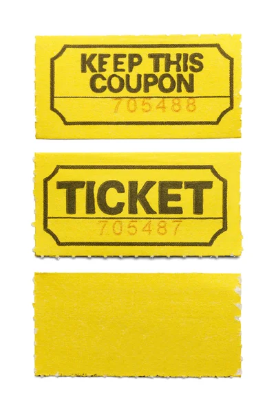 Bilet żółty — Zdjęcie stockowe