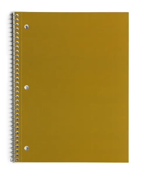 Cuaderno de espiral amarilla —  Fotos de Stock