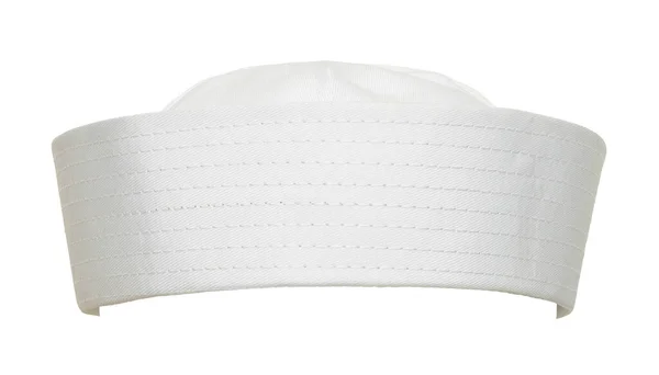 Vit Sailor Hatt Front View Skär — Stockfoto