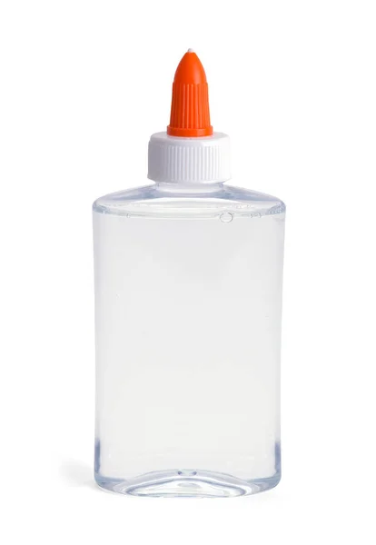 Botella Pegamento Claro Recortada Blanco — Foto de Stock