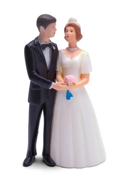 Wedding Cake Figurine Bride Groom Cut Out Stock Picture