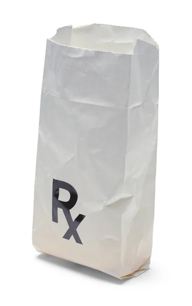 Prescription Bag Cut Out White — 스톡 사진
