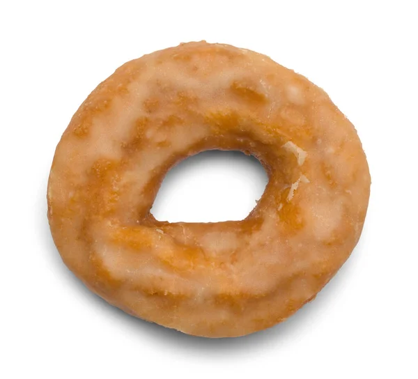 Single Glazed Pumpkin Doughnut Cut Out White — Stock Photo, Image