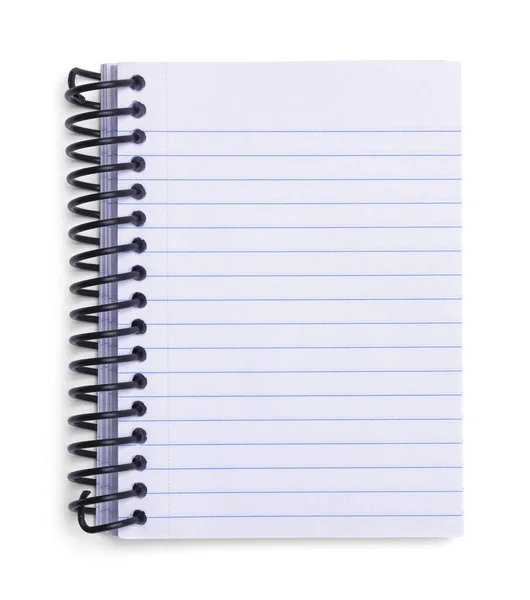 Spiral Notebook Copy Space Cut Out White — Stockfoto