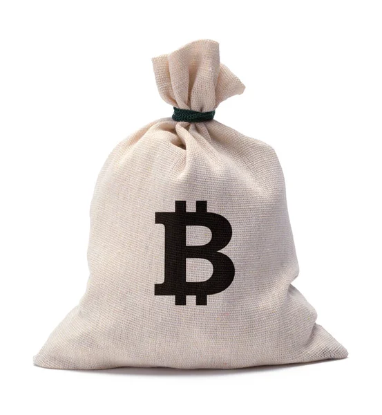Money Bag With Bitcoin Symbol Isolated On White Background Stock Photo -  Download Image Now - iStock