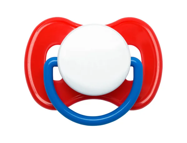 Baby Pacifier Front View Cut Out White — Foto Stock