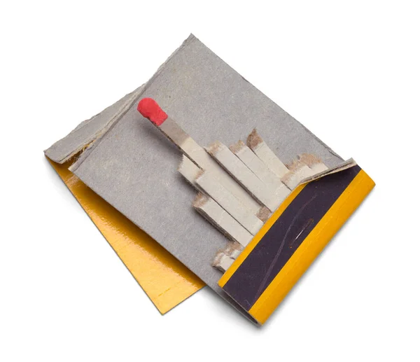 Used Book Matches Cut Out White — Fotografia de Stock
