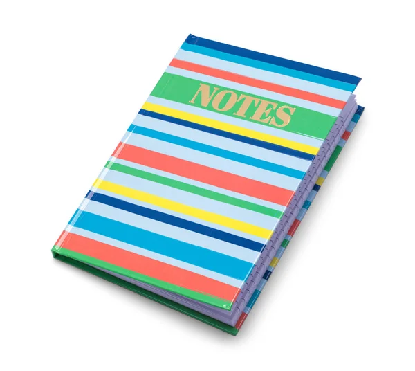 Caderno Colorido Fechado Cortado Branco — Fotografia de Stock