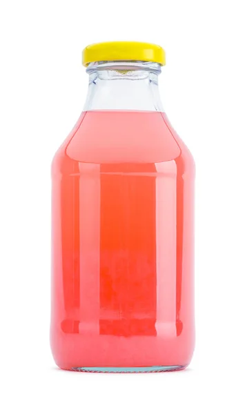Kis Üveg Rózsaszín Limonádé Kivágva — Stock Fotó