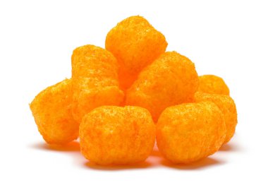 Küçük Cheese Puffs Yığını Kes.
