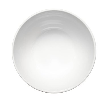 Büyük Kalın Plastik Kâse Beyaz Kesildi.