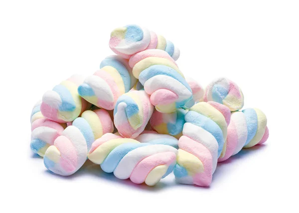 Pile Colorful Soft Spiral Marshmellow Cut Out — Photo