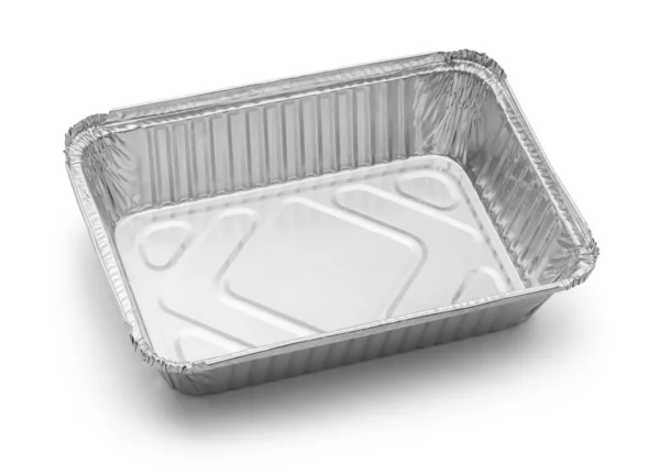 Metal Food Tin Cut Out White — Stock Photo, Image