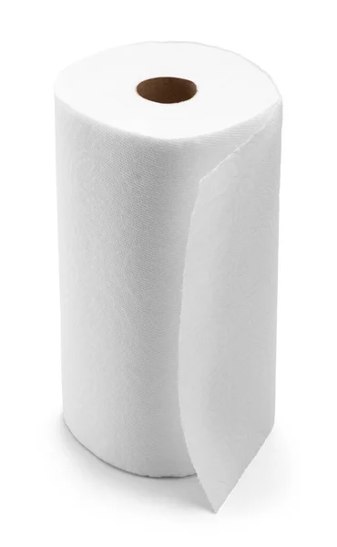Roll Paper Towels Cut Out White — Stok Foto