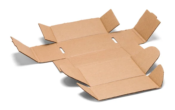 Broken Recycled Cardboard Box Cut Out — Stock Photo, Image