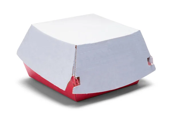 Fast Food Box Κοπεί Λευκό Φόντο — Φωτογραφία Αρχείου