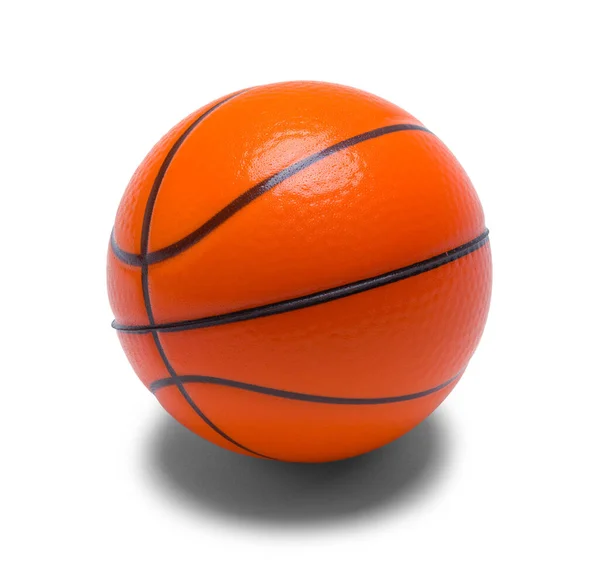 Tiny Toy Basketball Cut Out Auf Weiß — Stockfoto