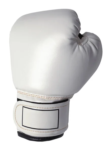 Único Branco Esporte Boxe Luva Cortada — Fotografia de Stock