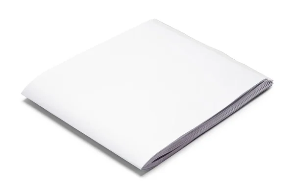 Plochý Skládaný Papír Odříznutým Mezerou Bílé — Stock fotografie