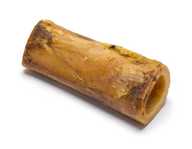 Cow Bone Dog Chew Cut Out on White.
