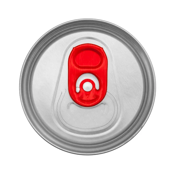 Top Aluminum Soda Can Cut Out — Stockfoto