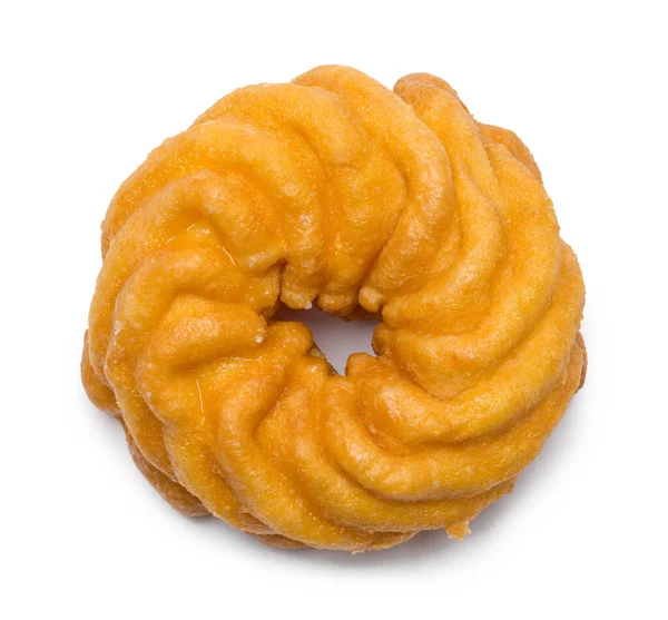 Donut Esponja Espiral Recortado Blanco — Foto de Stock