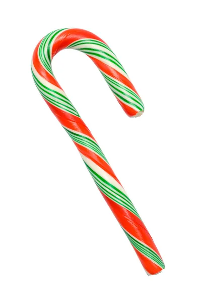 Green Red Candy Cane Cut Out — Stockfoto