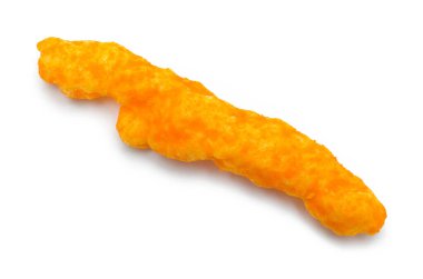 Single Crunchy Cheese Puff Snack Cut Out.