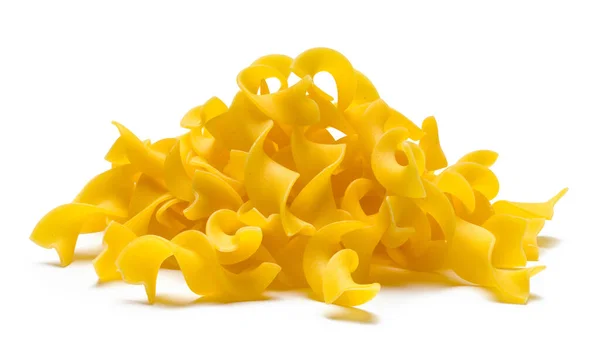 Small Egg Noodle Pile Cut Out White — 图库照片