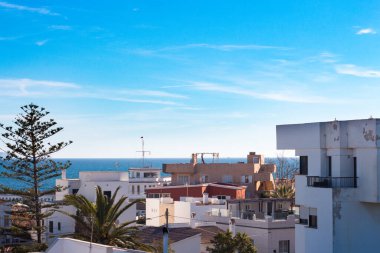 Coll den Rabassa, Mayorka, İspanya 'daki Akdeniz panoramik manzarası.