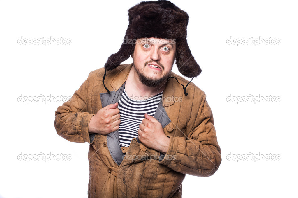 Angry russian man ready for a fight