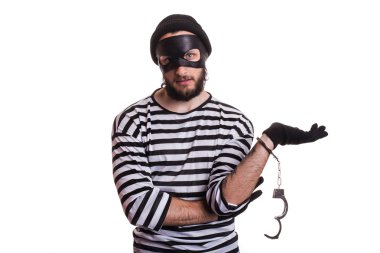 Thief arrested as a consequence of his crime clipart