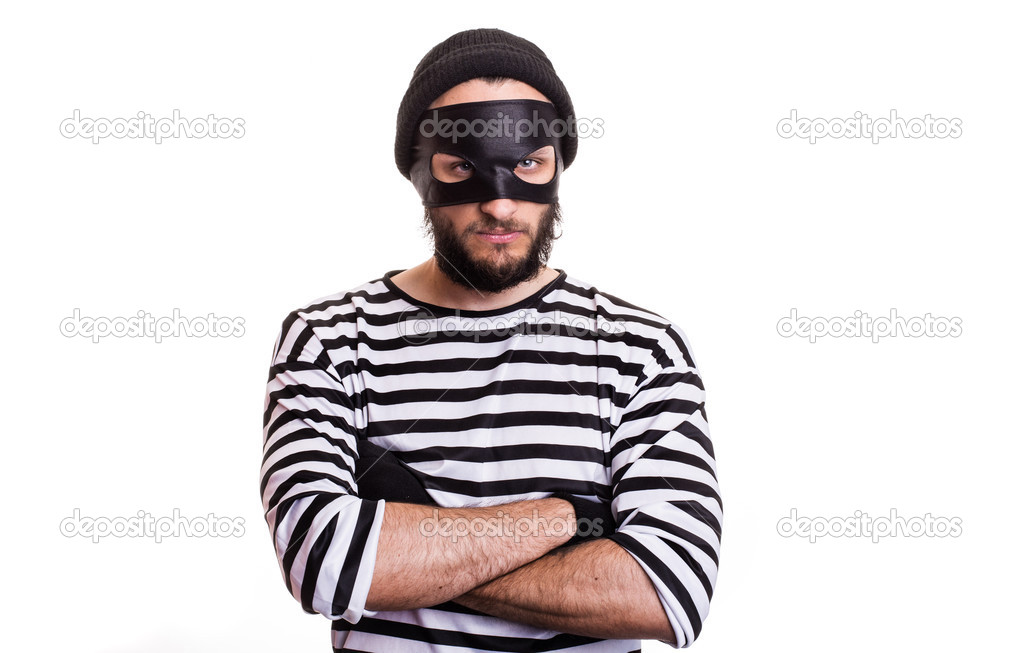 Angry thief with mask
