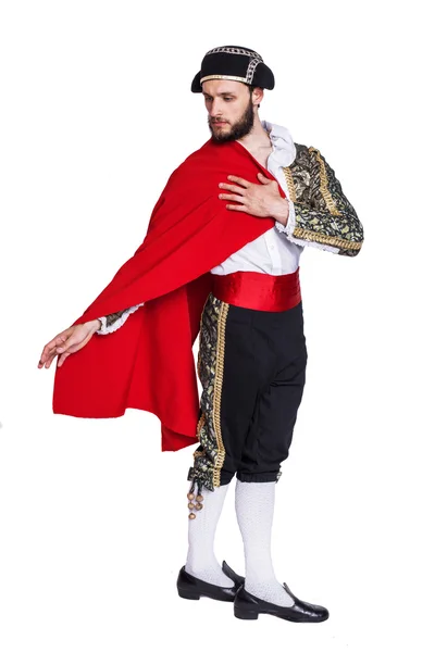 Toreador with a red cape — Stock Photo, Image