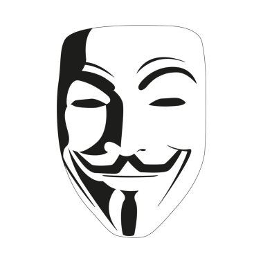 White mask anonymous clipart