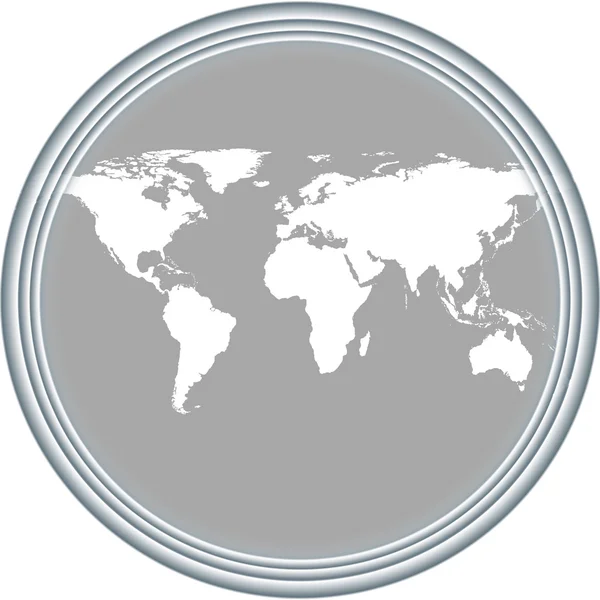 Γκρίζος παγκόσμιος χάρτης — Διανυσματικό Αρχείο