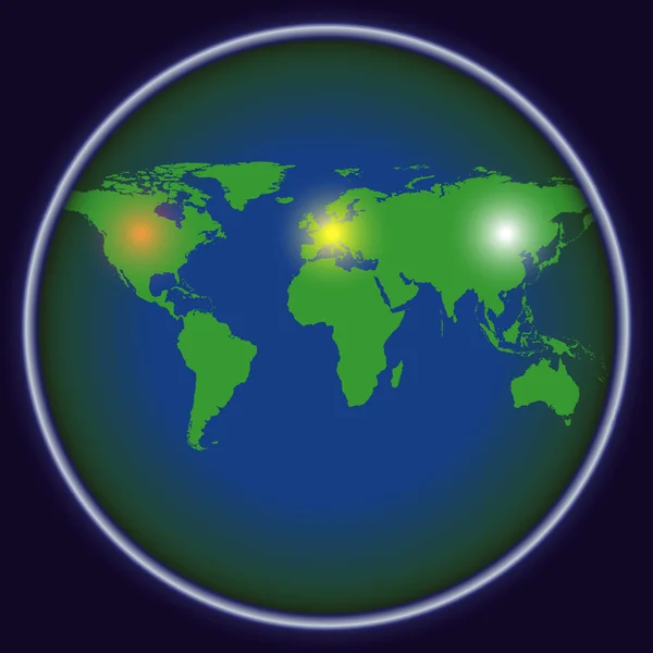 抽象世界地图 — 图库矢量图片