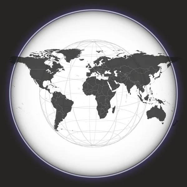 Μαύρο παγκόσμιο χάρτη — Διανυσματικό Αρχείο