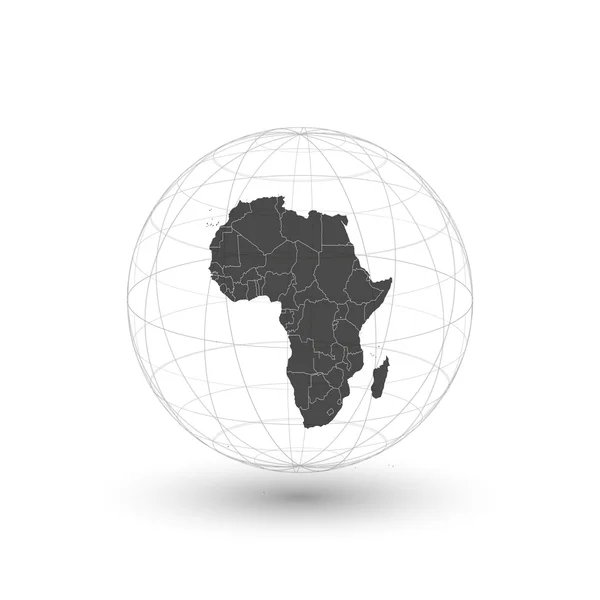 África mapa fundo — Vetor de Stock